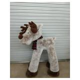 Very large plushie reindeer decoration, 54x42 in