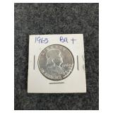 1963 Franklin half dollar