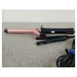 Two curling irons 14" and 4" infrarose curler,