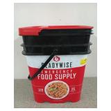 Readywise emergency food supply, opened, around