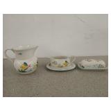 Studio Nova barrier reef butter dish, gravy boat