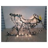 Christmas sleigh with lights, 18x31x16 in, not