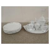 Royal Danube tea set with 12" platter, with 4