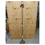 Art Deco jadeite floor lamp double bulb, Glass