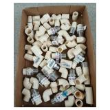 Lot of assorted PVC fittings, all are cream