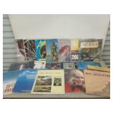 30 vinyl records, most are country or gospel