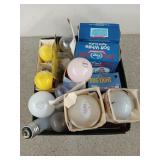 Box of assorted light bulbs, some are new