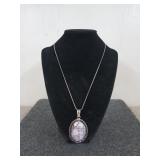 2 in, Wild Horse Stone pendant necklace with