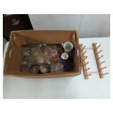 Box filled with shot glasses, liquor glasses,