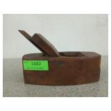 Very old wooden, boat shaped hand planer,
