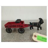 Cast iron Express goat cart, 3x8-in