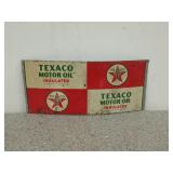 Flattened Texaco motor oil can, 5.5 X 12 in