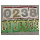 Two types of house numbers, one is 5 in, one is 4