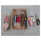 Assorted tools, includes hex keys, pliers, a