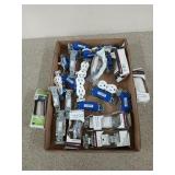 Flat of switches and plugs, some are new, some