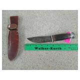 Kinfolk fixed blade knife with leather sheath,