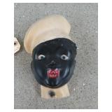 Black Americana chef chalkware twine dispenser,