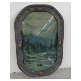 Beautiful old bubble glass picture frame