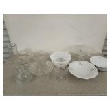 Lots of lovely glassware including cake stands,