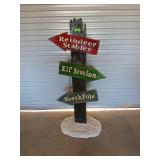 North Pole sign, has some damage, 5 ft tall,
