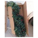 12 ft prelit Christmas garland with multicolored