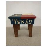 13x14x13  Wooden Texas footstool