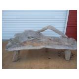7 ft teak root bench very large and very heavy