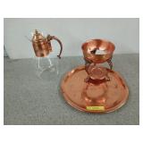 12-in copper colored plate with copper colored