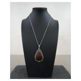 2.5 in Multy Onyx? teardrop pendant with 18 inch