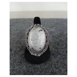 2 in, rainbow moonstone ring, size 6, German