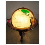 Beautiful light up globe with copper colored