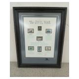 Framed "Stamps of the Civil War", 1729 / 2,500,