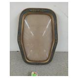 Beautiful old bubble glass frame with hexagon