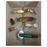 Collection of Old fishing lures, some are