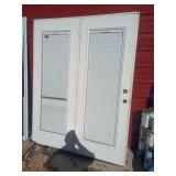 French doors 81x60 with built-in mini blinds