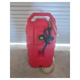 Red Vevor portable fuel caddy with nozzle, 32 x