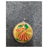 2001 silver eagle 1 oz with silver pendant band