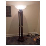Beautiful 6 ft torchiere lamp with 21 inch shade