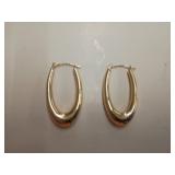 14 karat gold earrings marked jcm