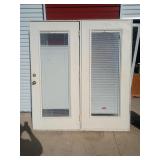 French door with built-in mini blinds used 82x75