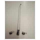 Sterling silver necklace with pendant and