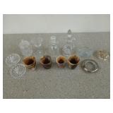 Assorted lovelies, includes a crystal cruet,