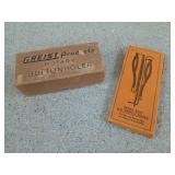 Greist Products rotary buttonholer and a Betsey