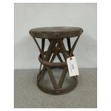 Brass, drum shaped plant stand, 15x12 in