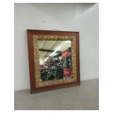 Mirror with wooden and gold frame, 22x20 in