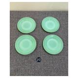 4 5' Fire King Jadeite Bread Plates