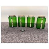 4 PC Owens Green Glass Canister Set