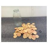 Butler, PA Raw Milk Bottle Caps w 1858 Mason Jar