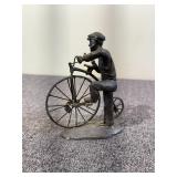 Pewter Sculpture of Bike Rider