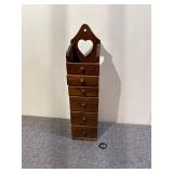5 Drawer Wooden Tea Cabinet